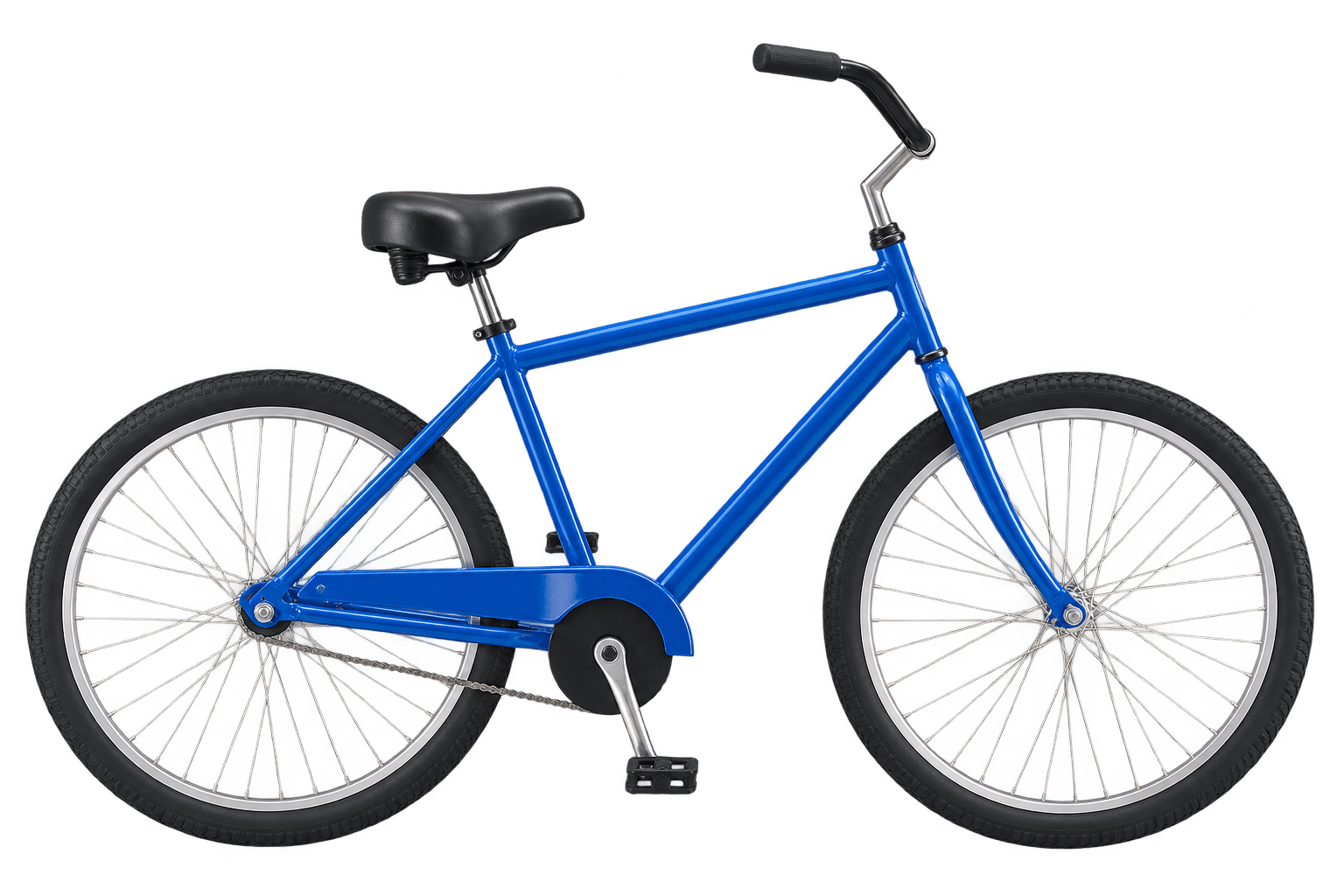 Blue single-speed beach cruiser